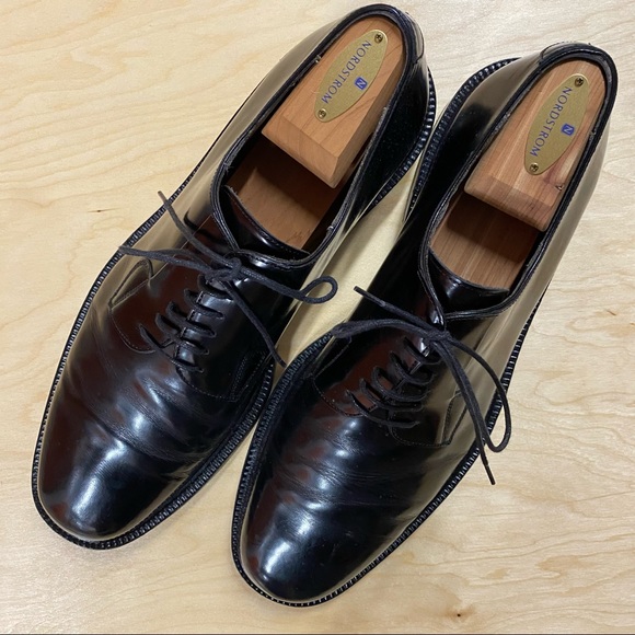 Men’s Oxford Dress Shoes Black Lace Up - Picture 2 of 8